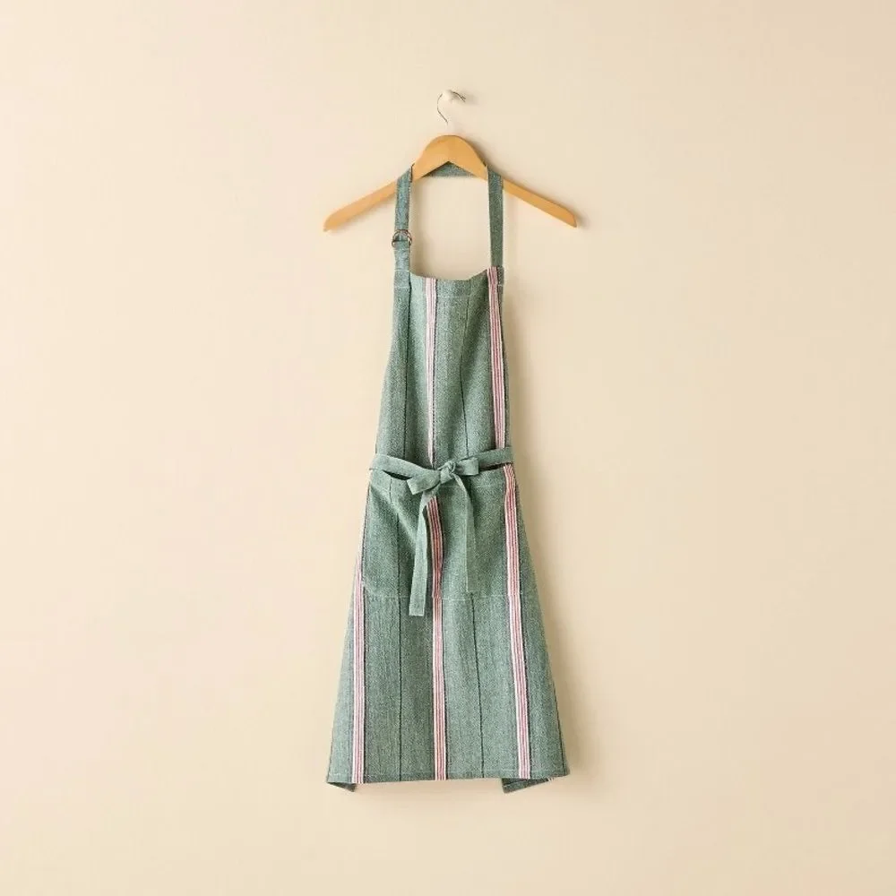 Hearth & Hand Kids Holiday Striped Green Apron
