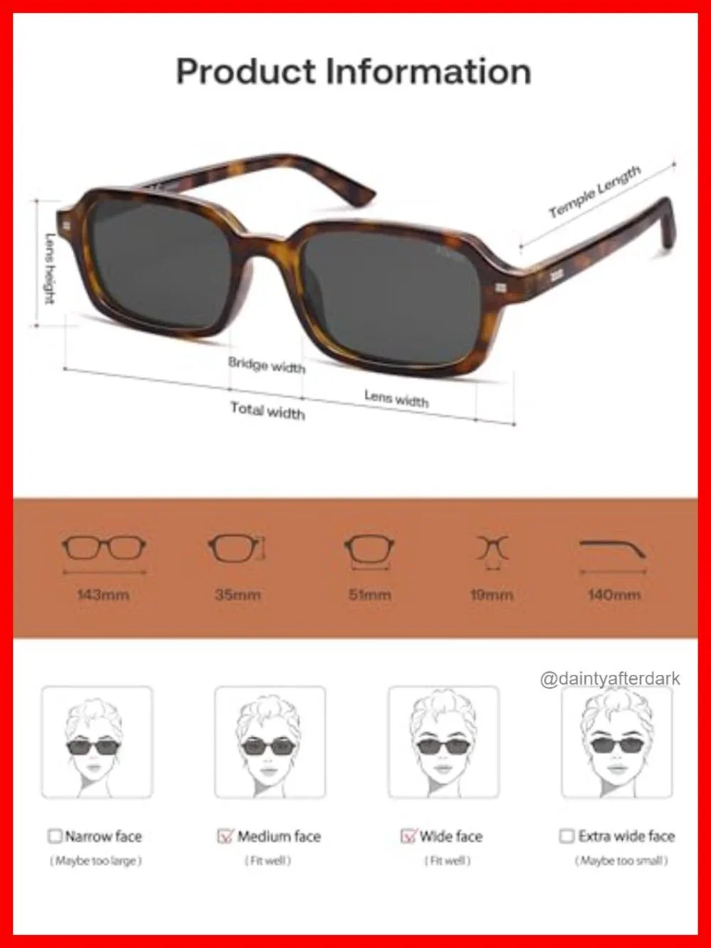 N/A trendy rectangle