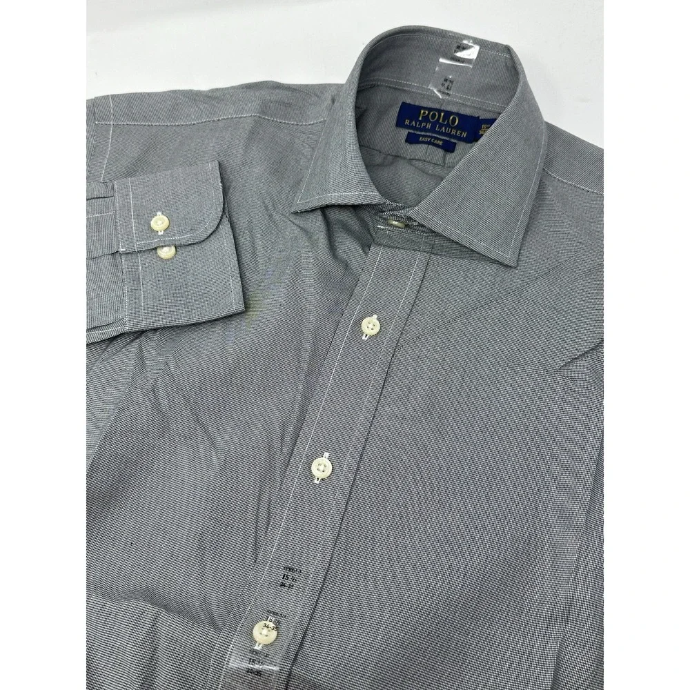 NWT Polo Ralph Lauren Gray Men's Easy Care Sz 14.5 32/33 Shirt X1