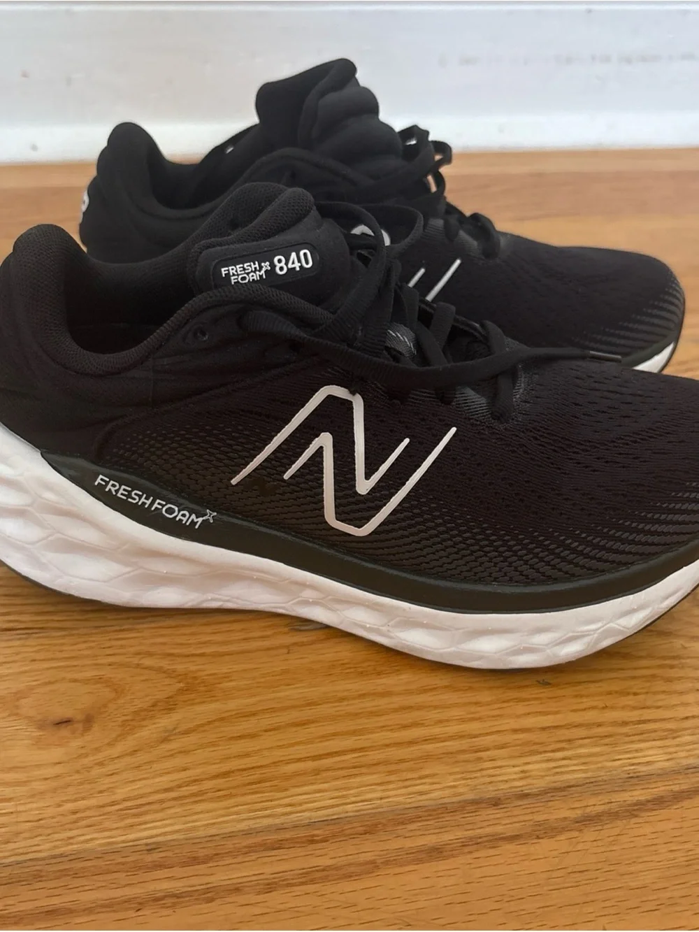 New Balance Black and White Fresh Foam 840 Running Shoes