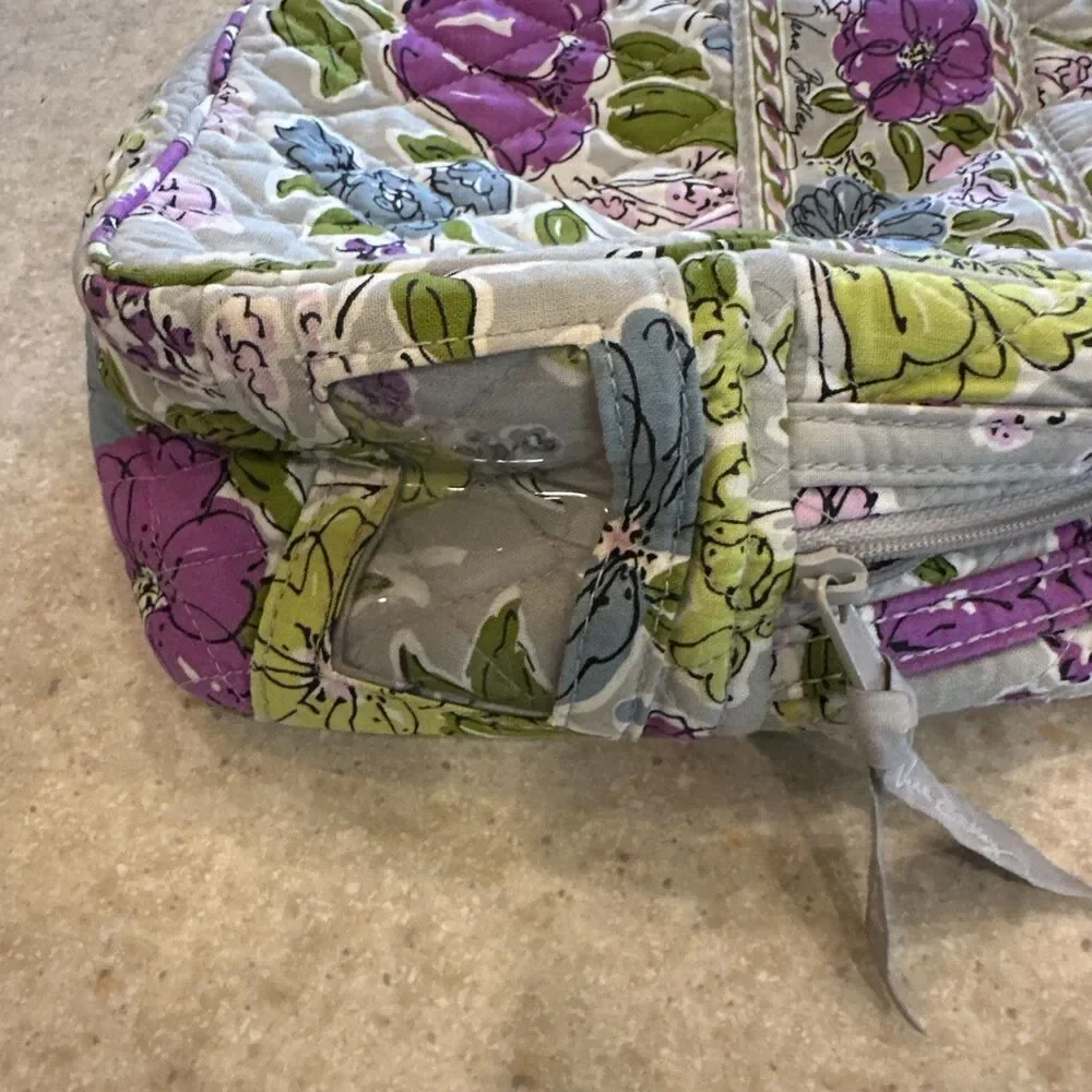 PREOWNED VERA BRADLEY GREY PURPLE LUNCH BOX TOTE BAG
