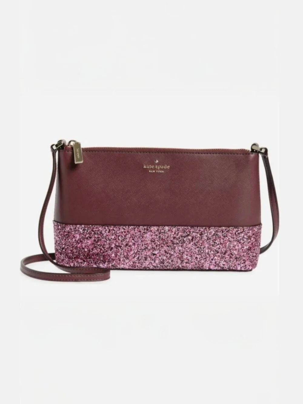 A636 • Flash Glitter Cherrywood Crossbody Bag