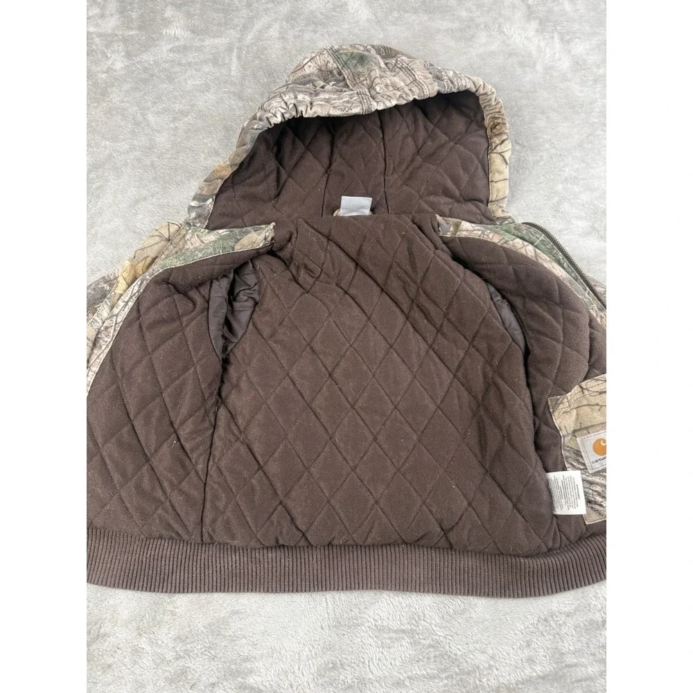 Carhartt Kids Jacket XXS 4-5 Realtree Camo Hooded Quilted Lined Hunting