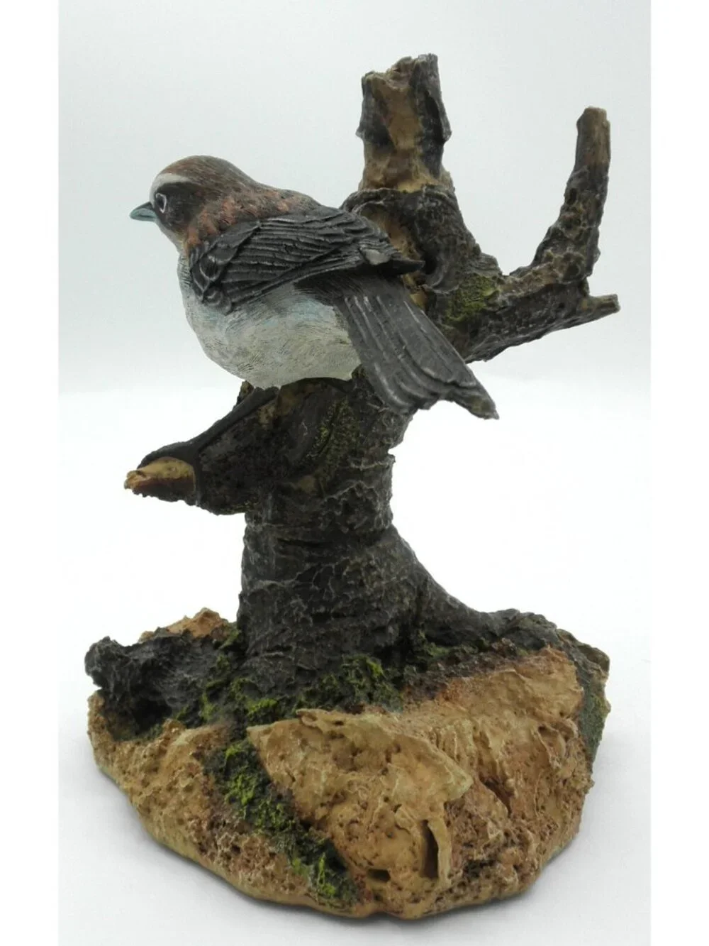 Vintage Sparrow Bookend Resin Bird on Tree 2002 Heavy Well Made Replacement