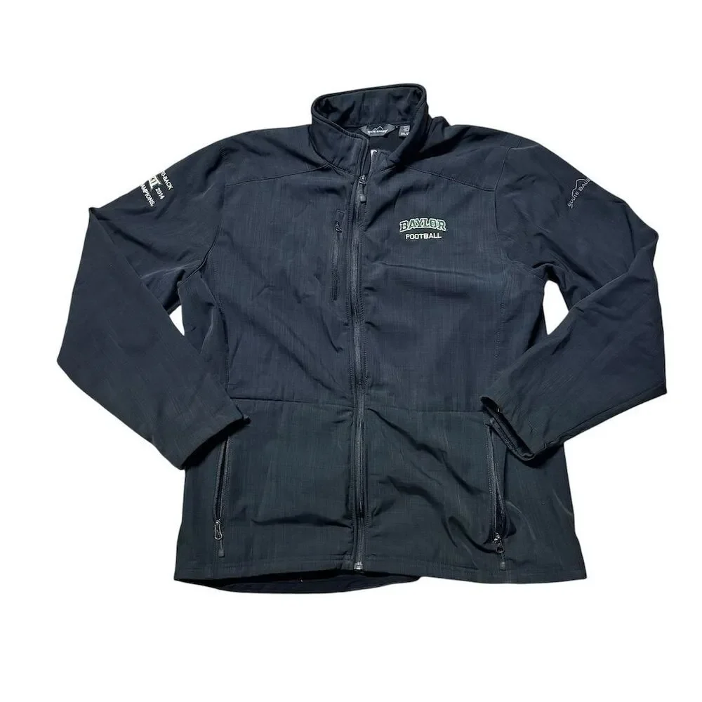 Eddie Bauer Men's‎ 2XL Black Softshell Jacket Baylor Football Edition