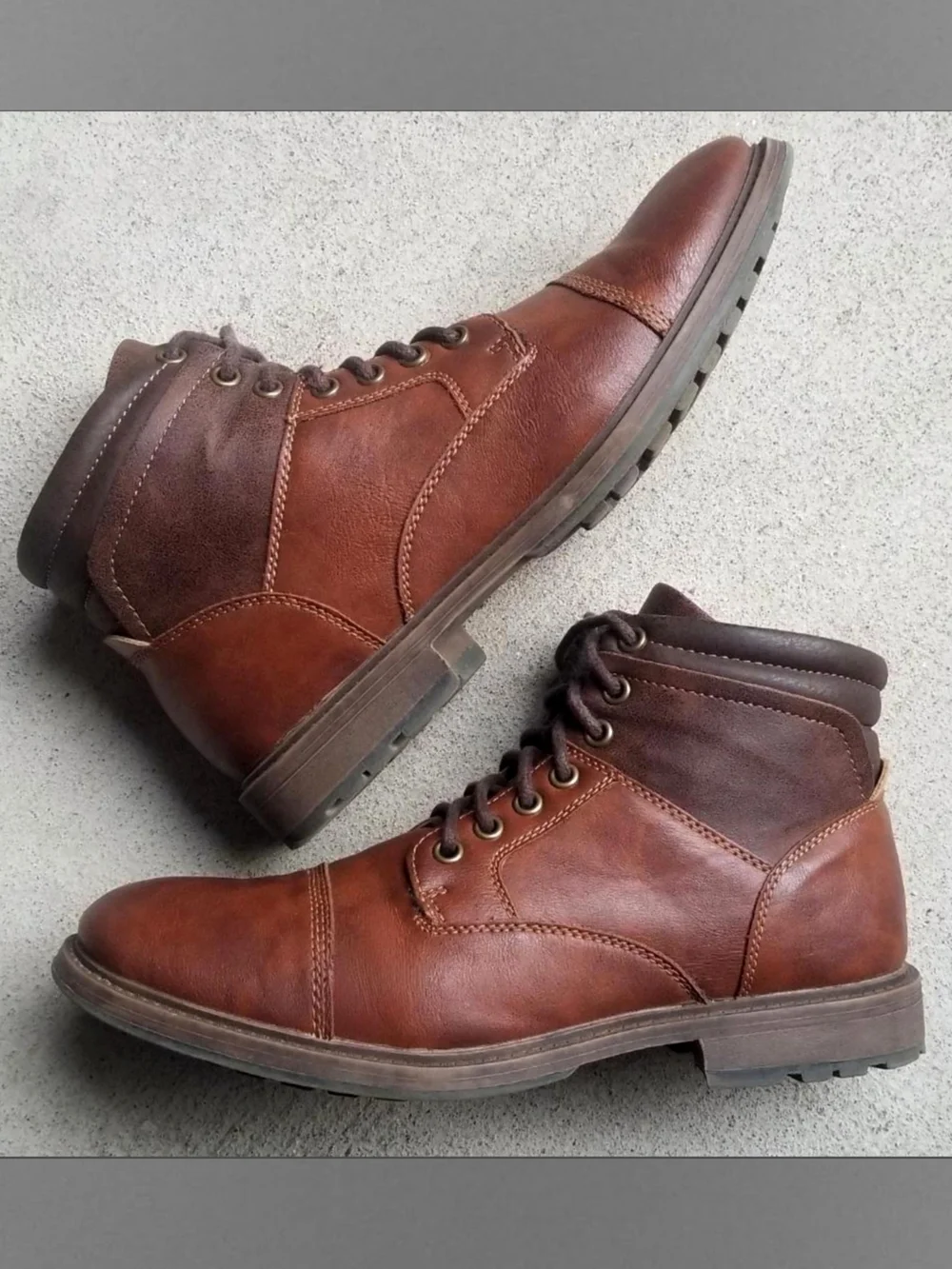 Men's 8 Chestnut Brown Cap Toe Service Boots Chukka W/ Box