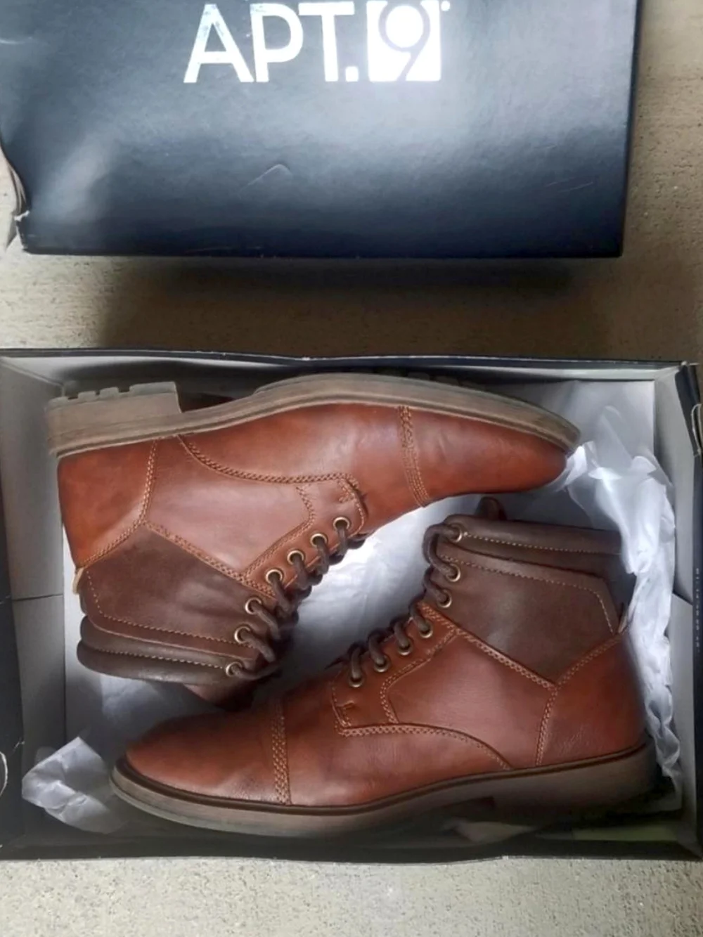 Men's 8 Chestnut Brown Cap Toe Service Boots Chukka W/ Box