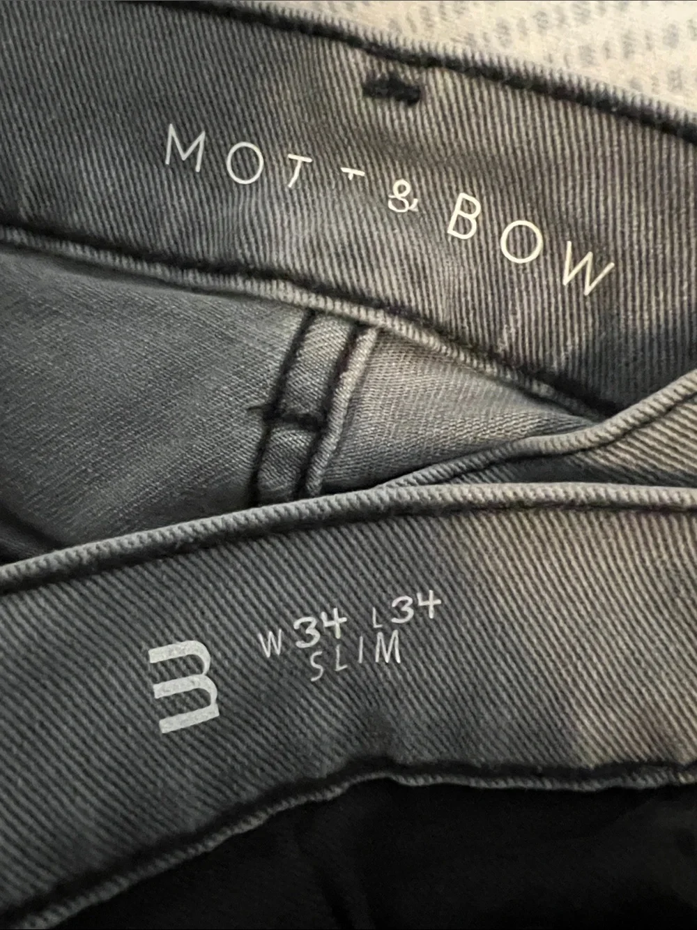 Mott & Bow Gray Slim Jeans 34x34