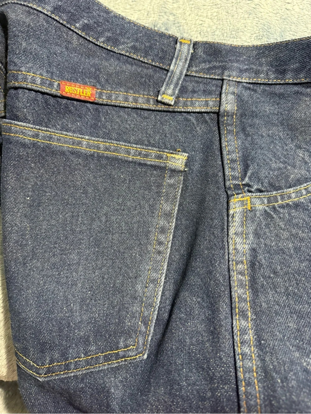 Wrangler Men's Dark Blue Straight Leg Jeans