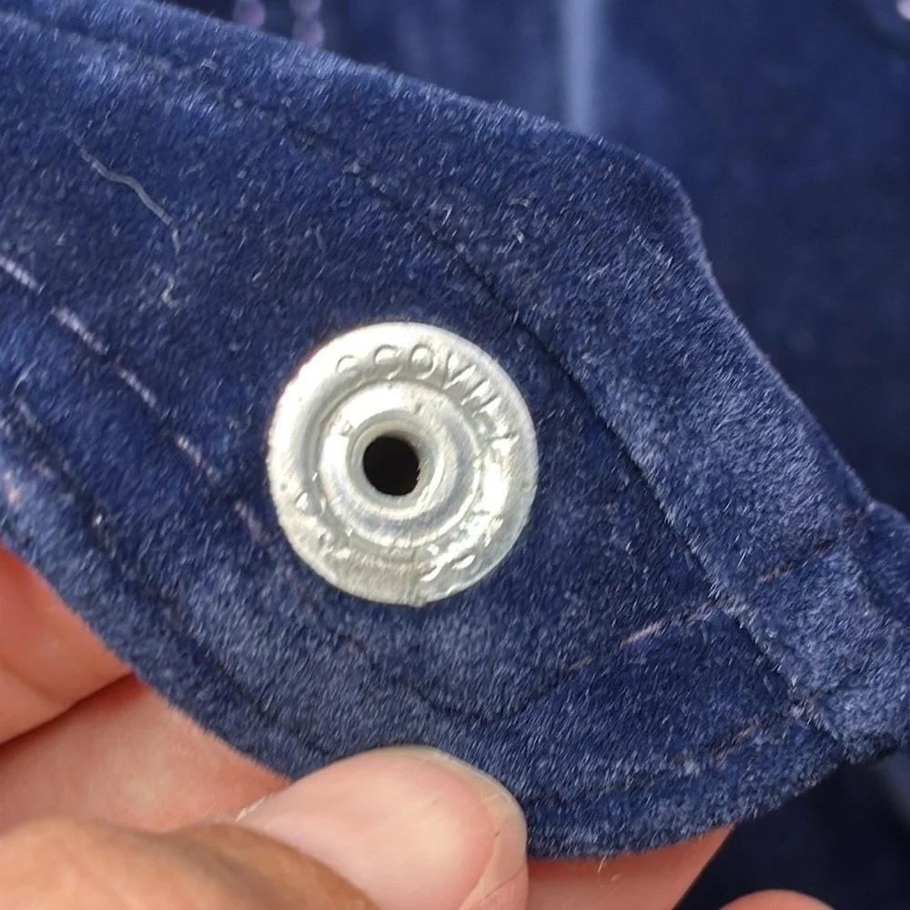 Vintage blue velveteen
