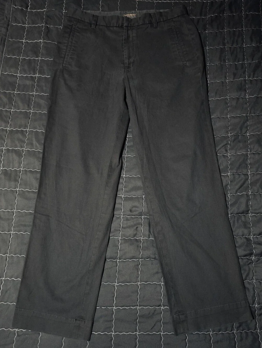 Banana Republic Men’s Black Stretch Flat-Front Chino Pants Size 33 x 32