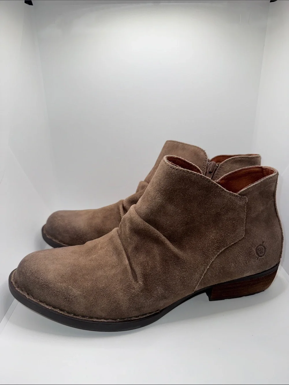 Born Adalee Ankle Boots Bootie Brown Suede Leather Women’s 10