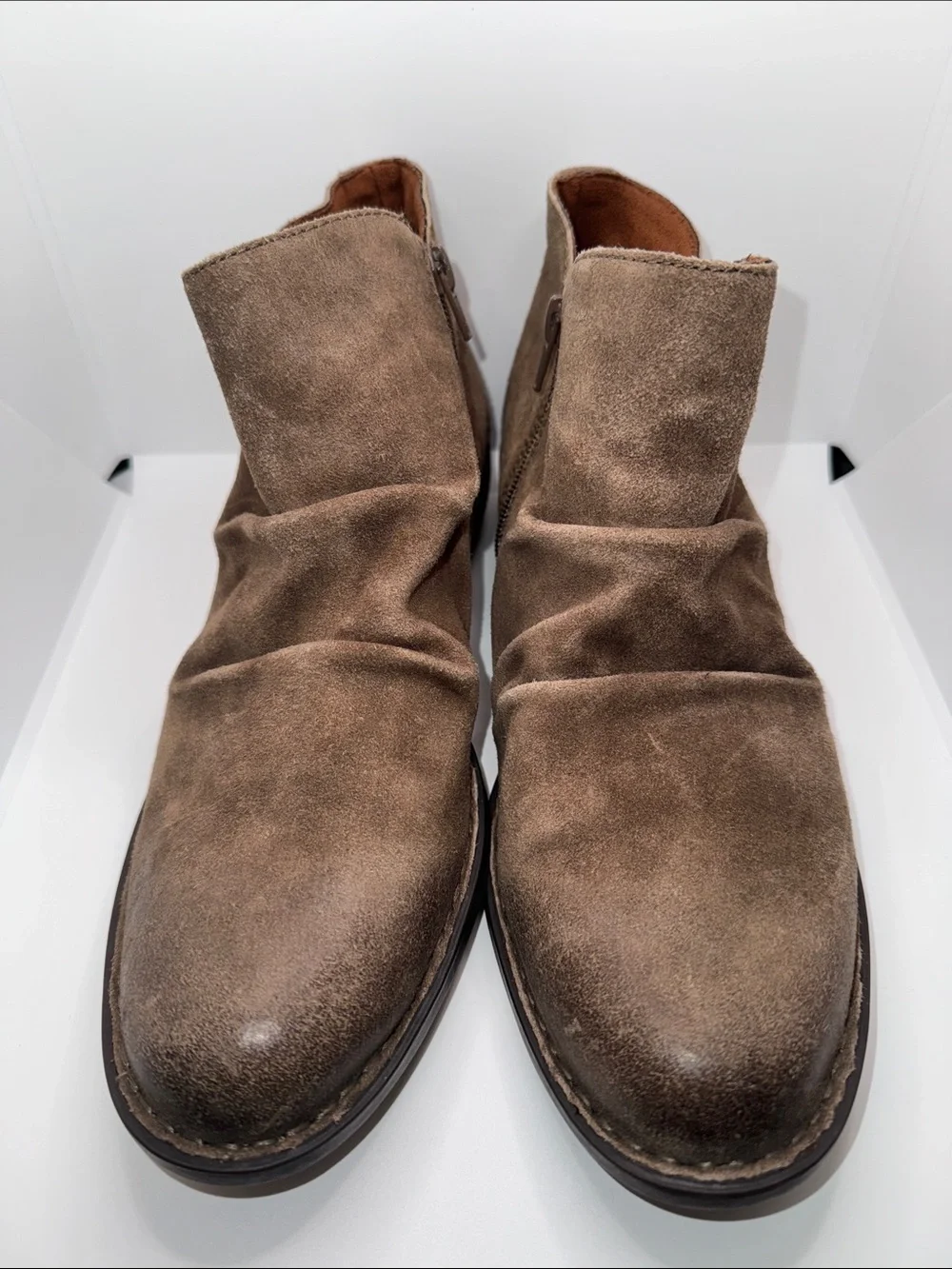Born Adalee Ankle Boots Bootie Brown Suede Leather Women’s 10