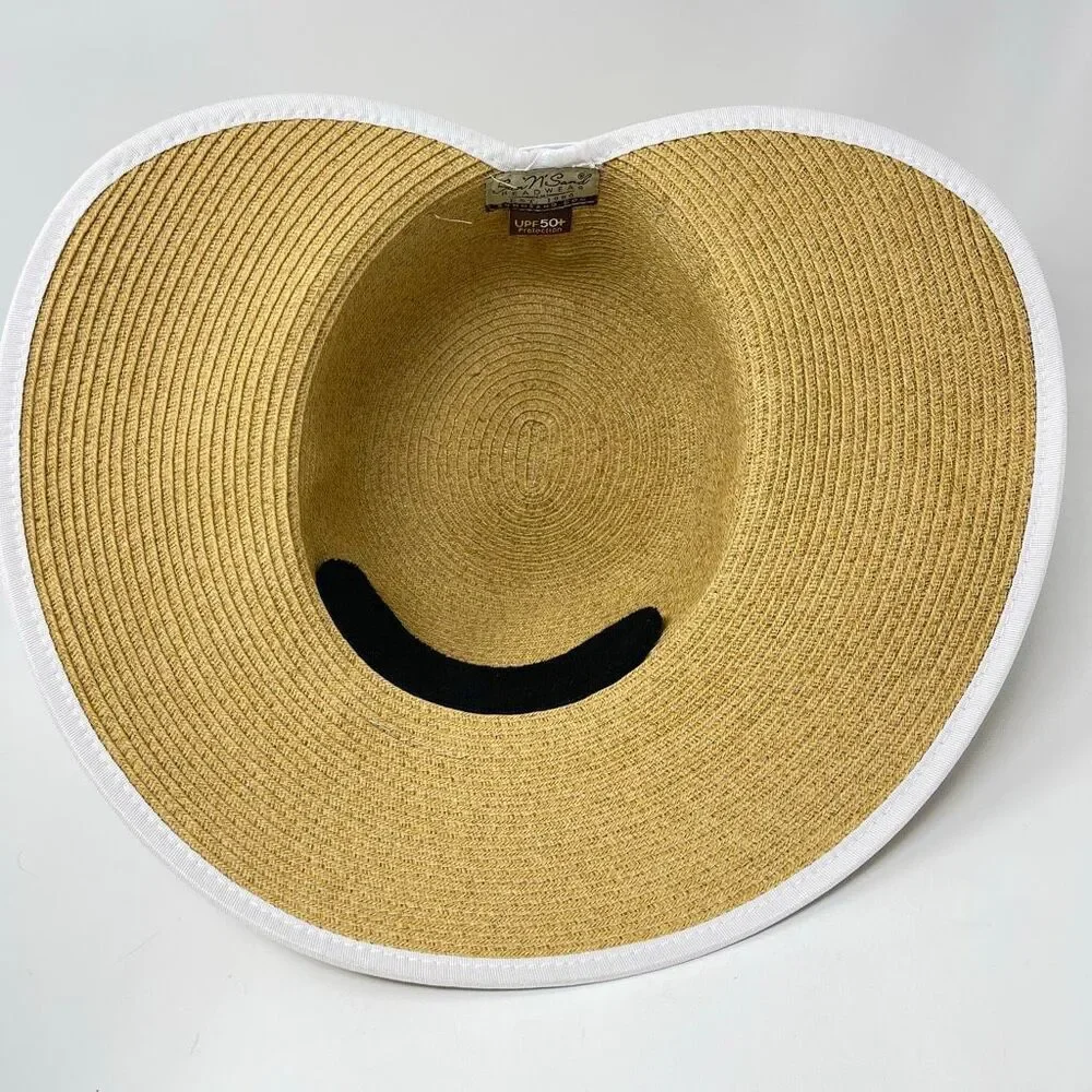 Sun N Sand Floppy Open Back Face Saver Sun Hat Cap 100% Paper Women’s OSFM