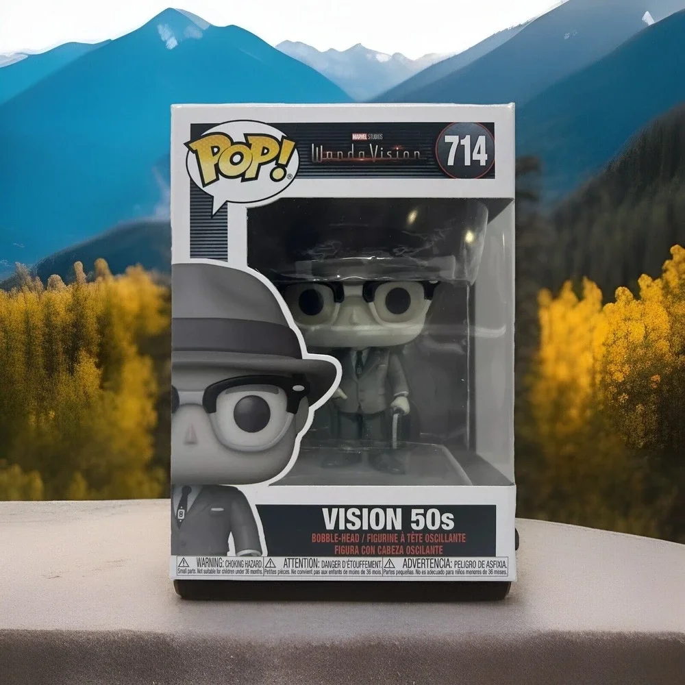 Funko Pop WandaVision #714 Vision 50s Vinyl Bobble Head collectible toy Figure