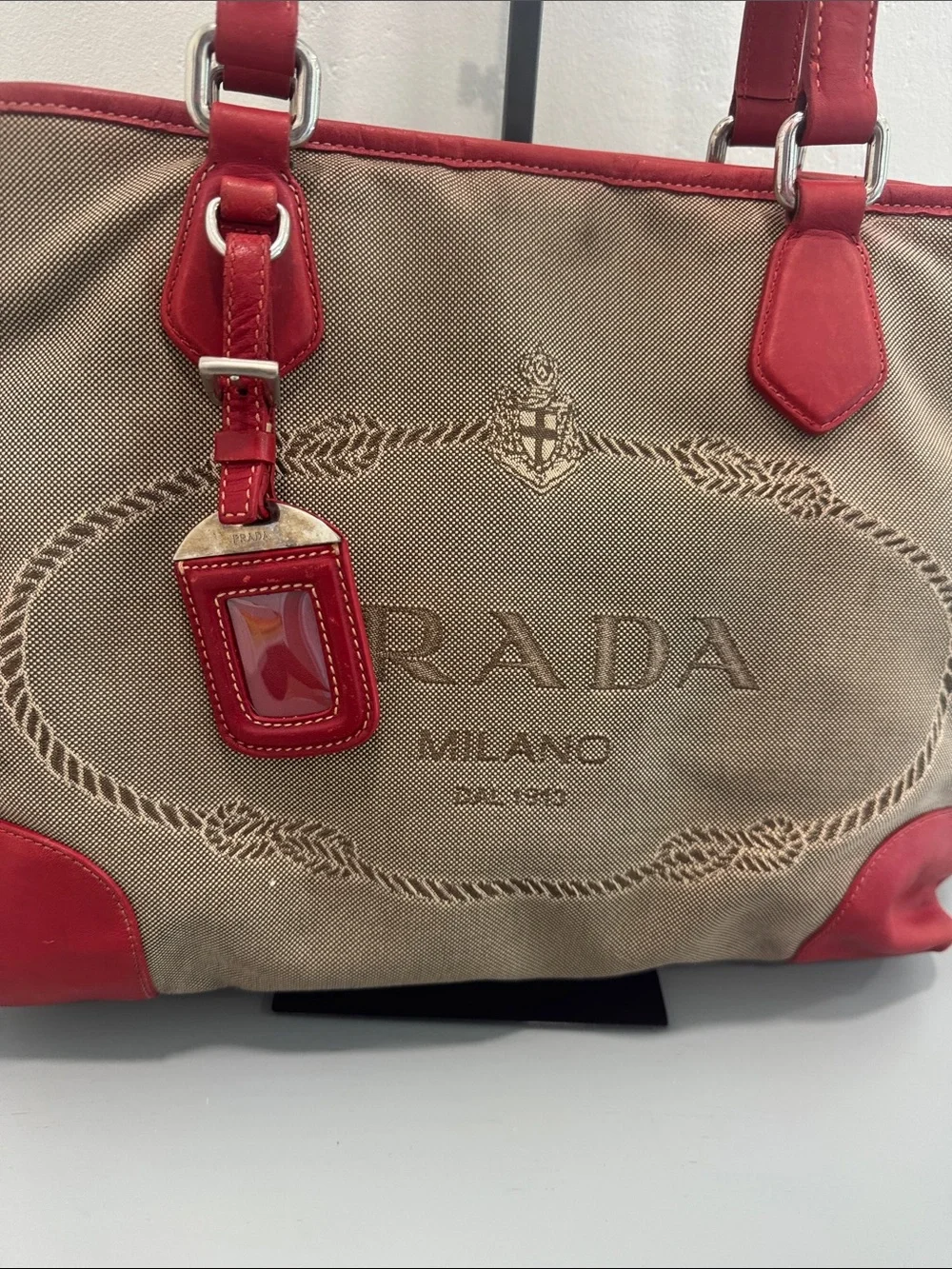 Prada leather straps