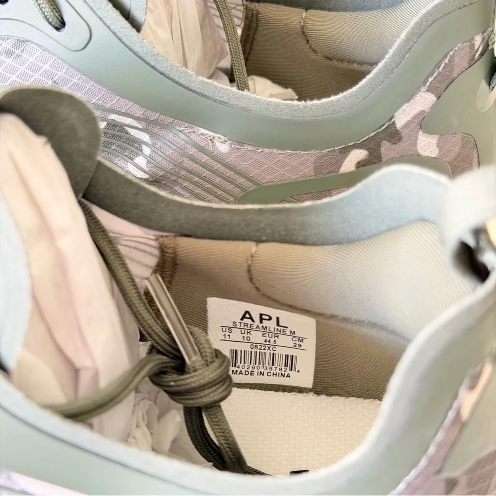 New! APL Techloom Camo Sneakers - Olive & White, Size 11 (Men)