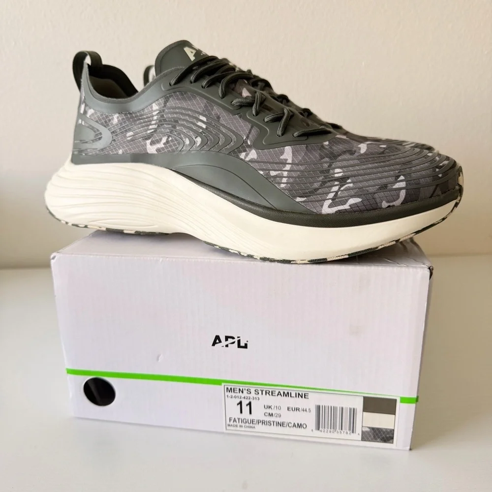 New! APL Techloom Camo Sneakers - Olive & White, Size 11 (Men)