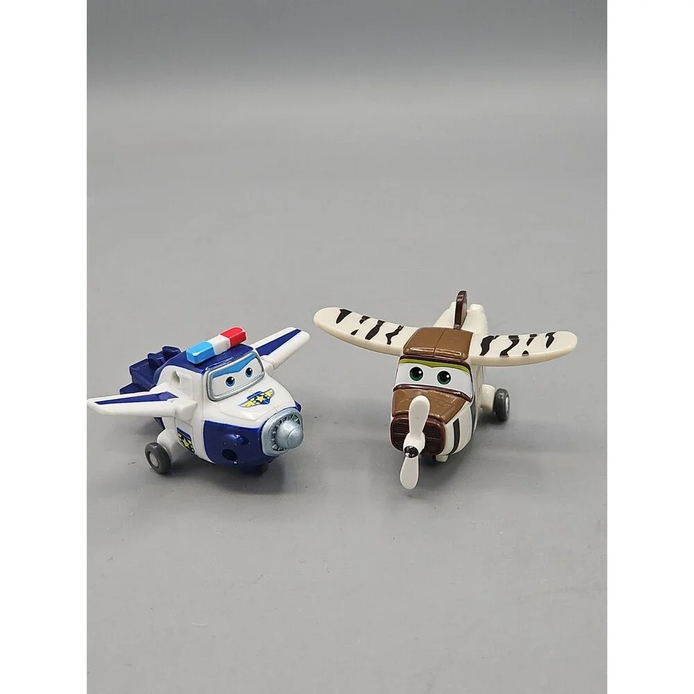 Super Wings Transform-A-Bots Lot Bello & Paul Mini Airplanes 2” Audley 2014