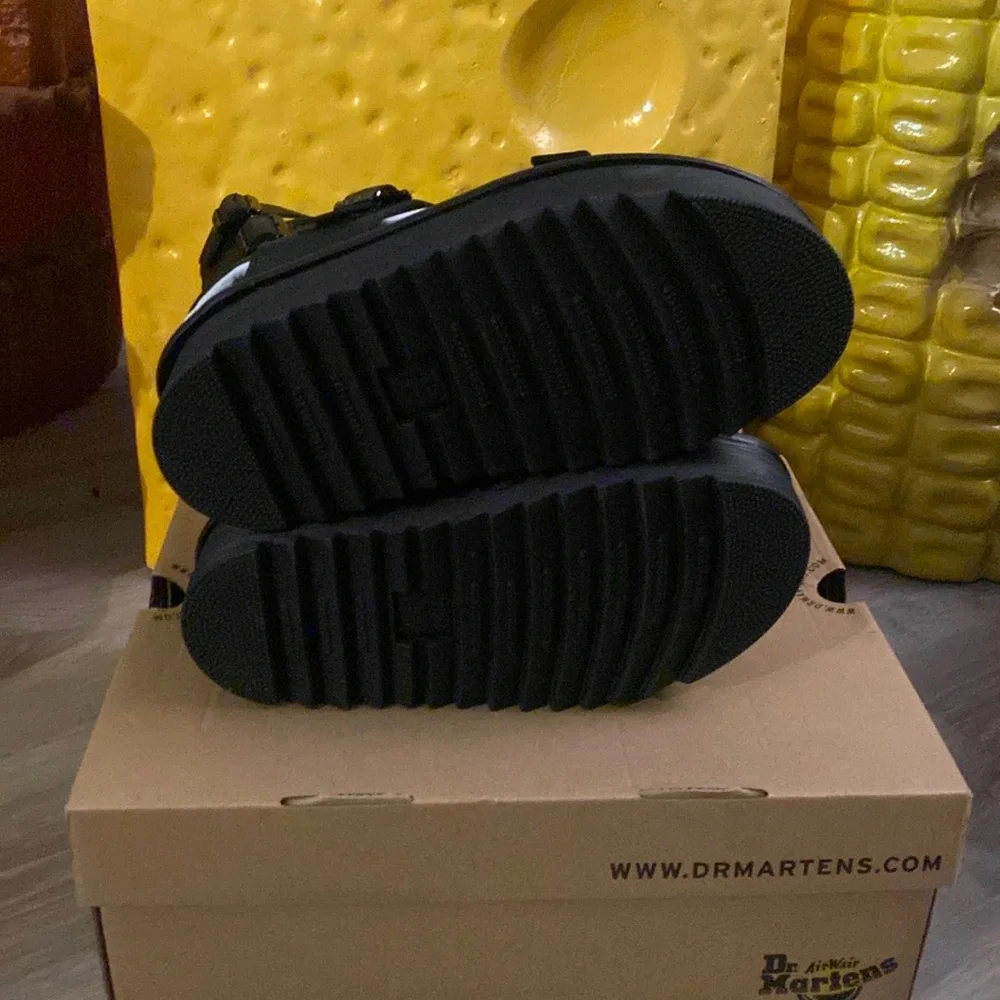 Dr. Martens Black Platform Sandals with Chunky Sole