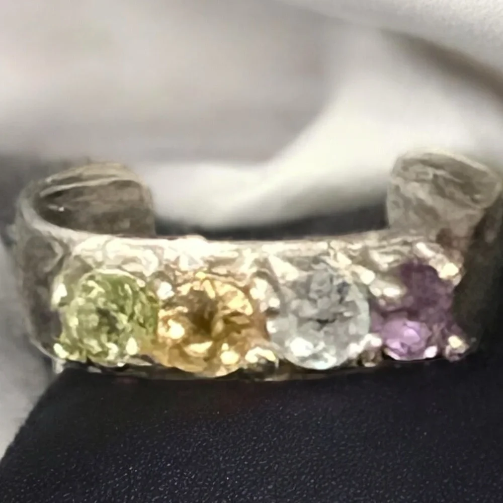 Sterling Silver Gemstone Toe Ring add splash