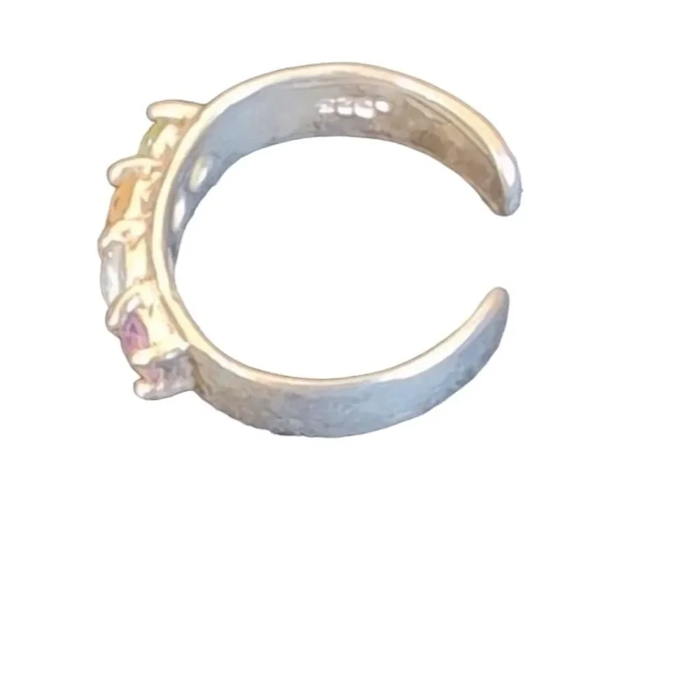 Sterling Silver Gemstone Toe Ring add splash