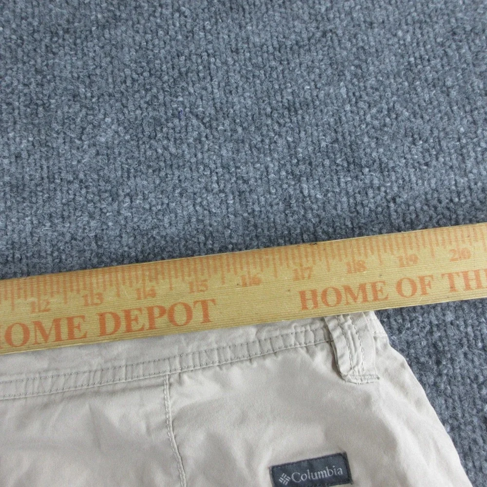 Columbia Shorts Mens 36 Beige Chino 10 Inseam Lined Cotton Pockets Casual Summer