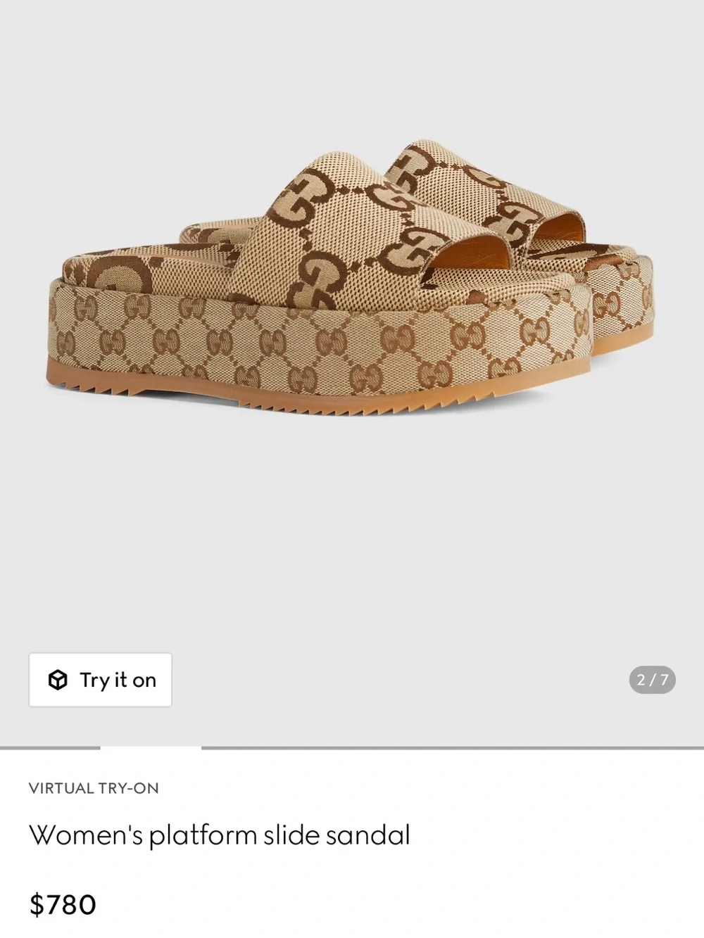 Gucci designer slide