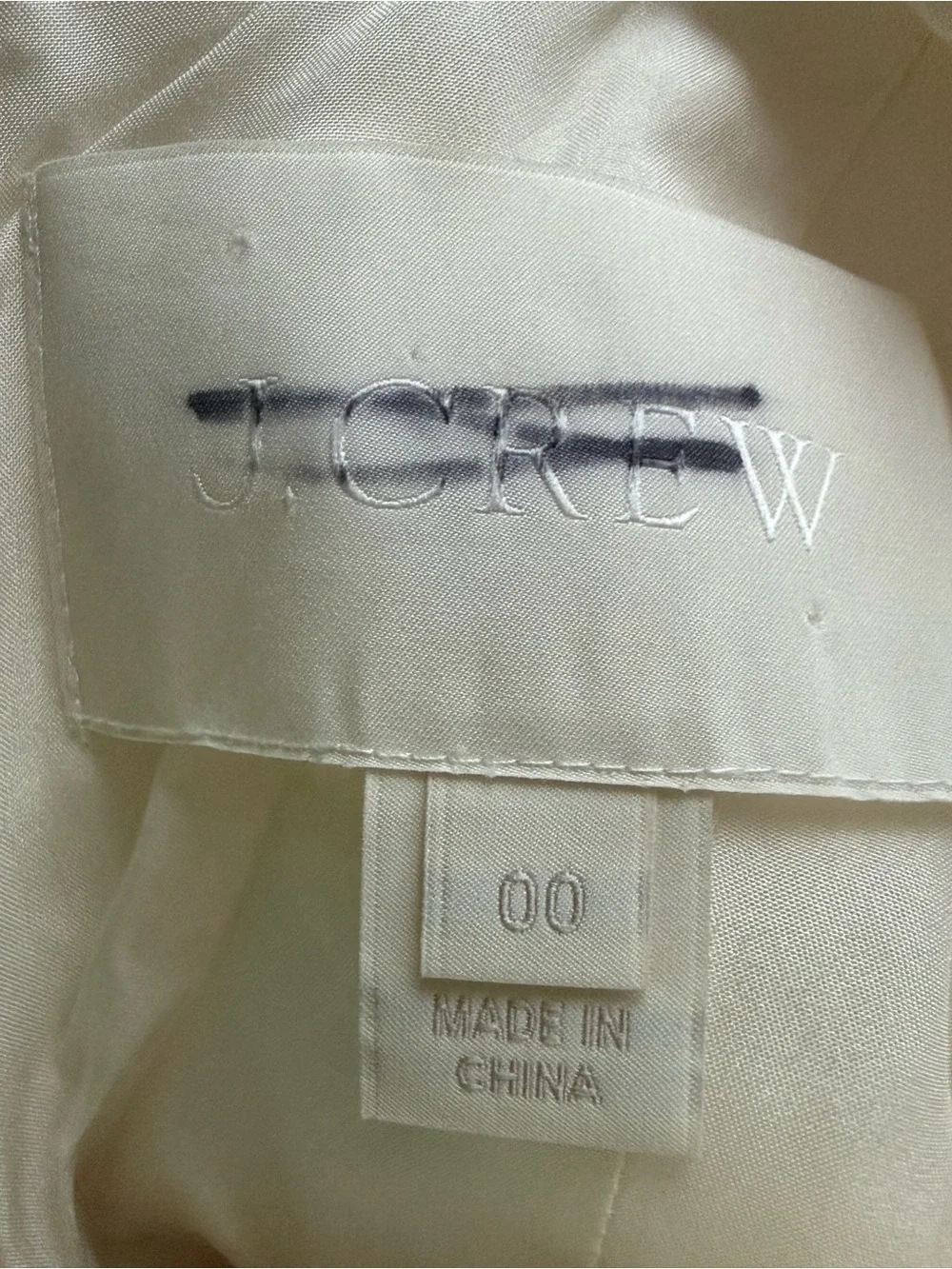 J. Crew strapless white