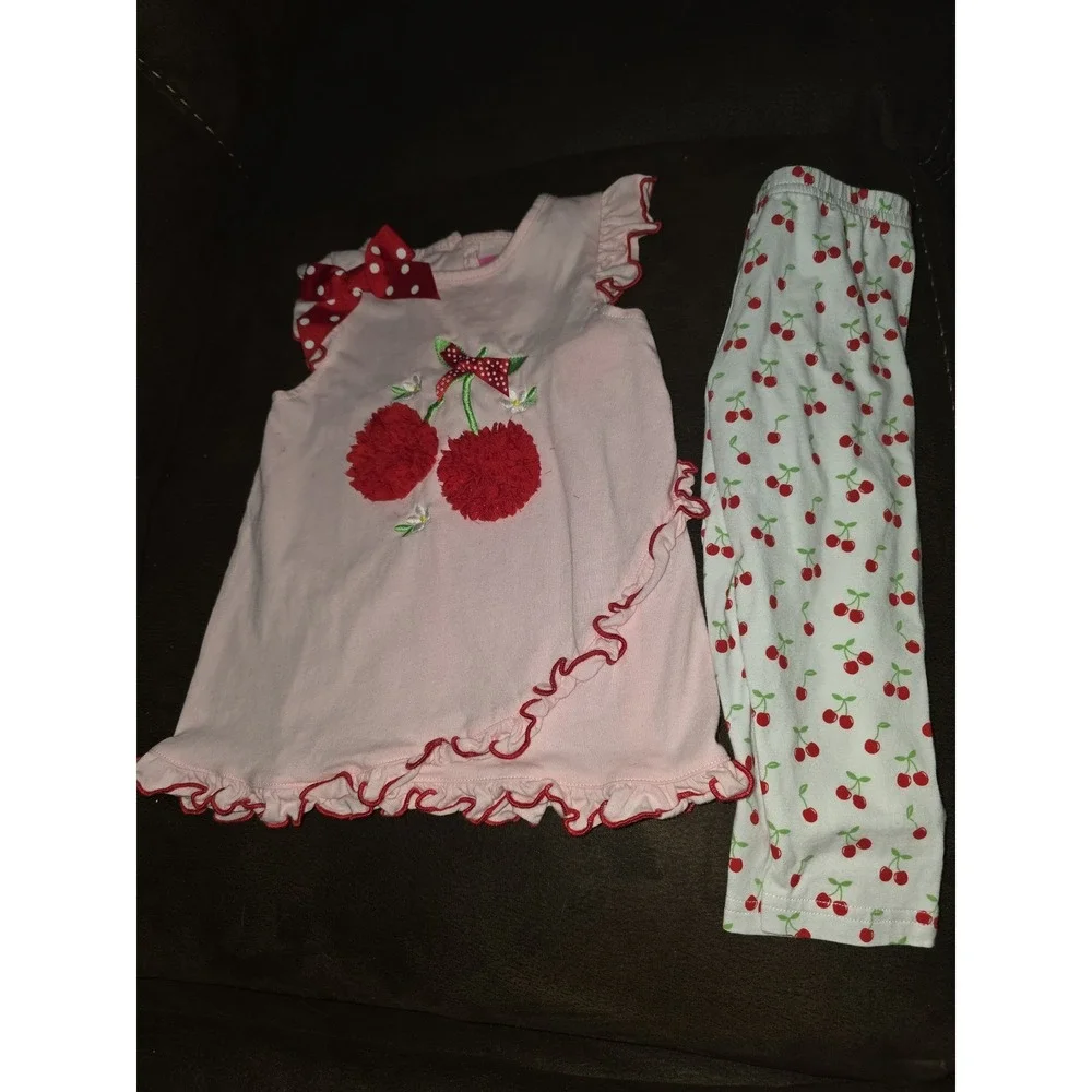 Goodlad cherry outfit top and leggings size 18 months