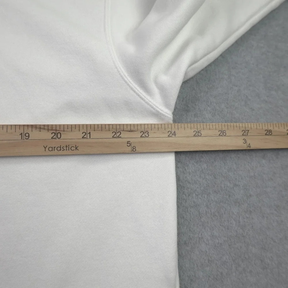 Nike Sweatshirt Womens Small White Funnel Neck Athleisure Pullover Logo
