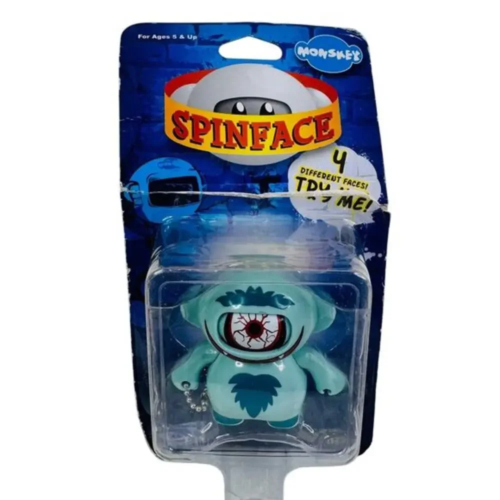 Bigatron Monskey Spin Face Blue Monster Keychain Urban Figure‎ 2.5