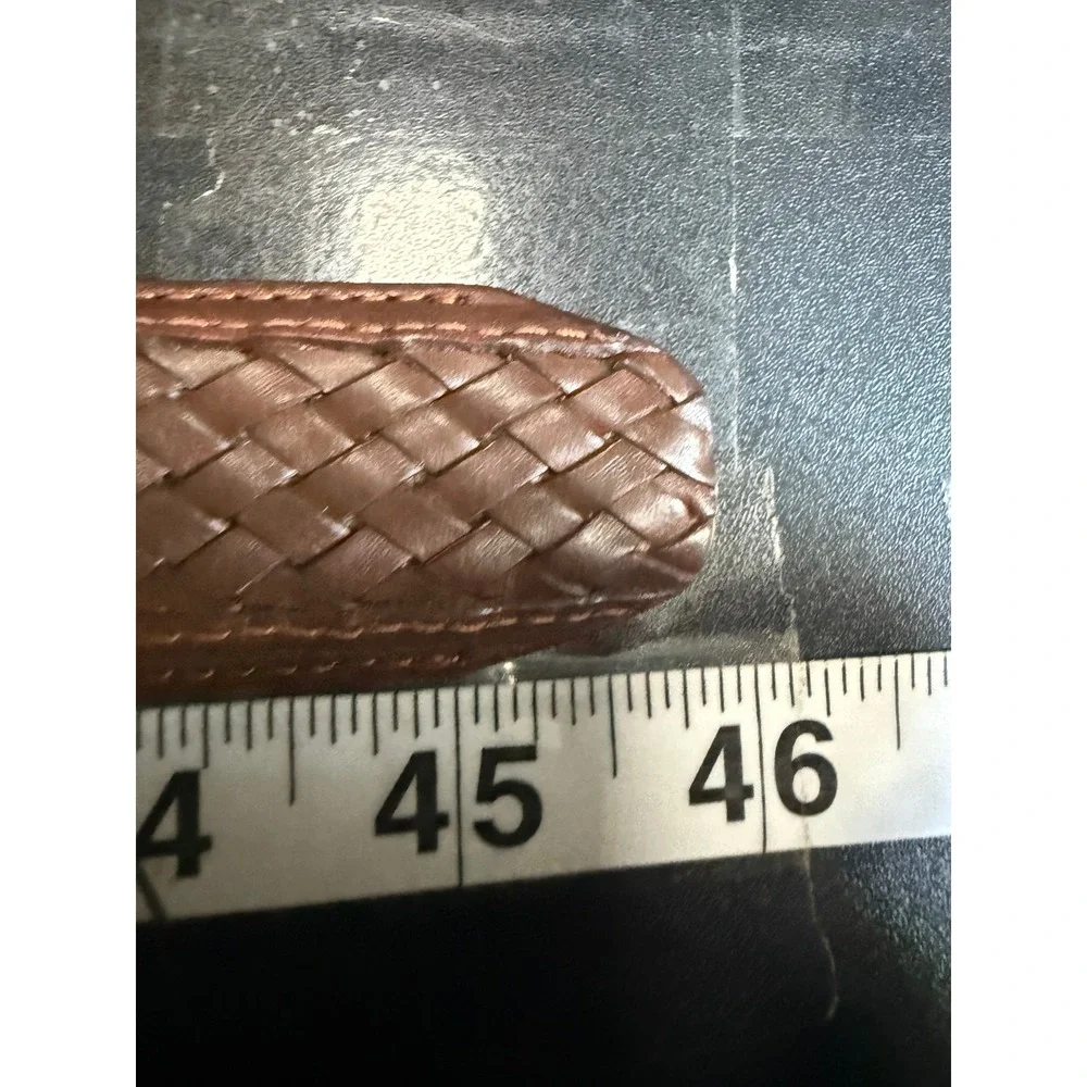 Tommy Bahama Mens Basket Weave Belt Brown 40 Resort Golf Preppy Office Dress