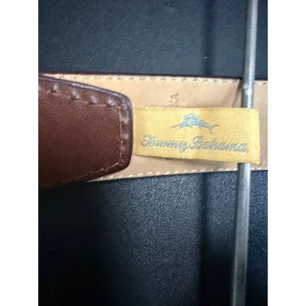 Tommy Bahama Mens Basket Weave Belt Brown 40 Resort Golf Preppy Office Dress