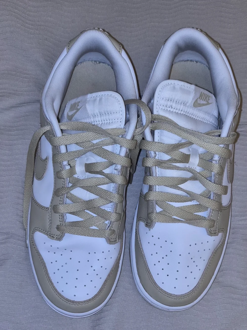 Nike Men’s Athletic Shoes in White and Beige