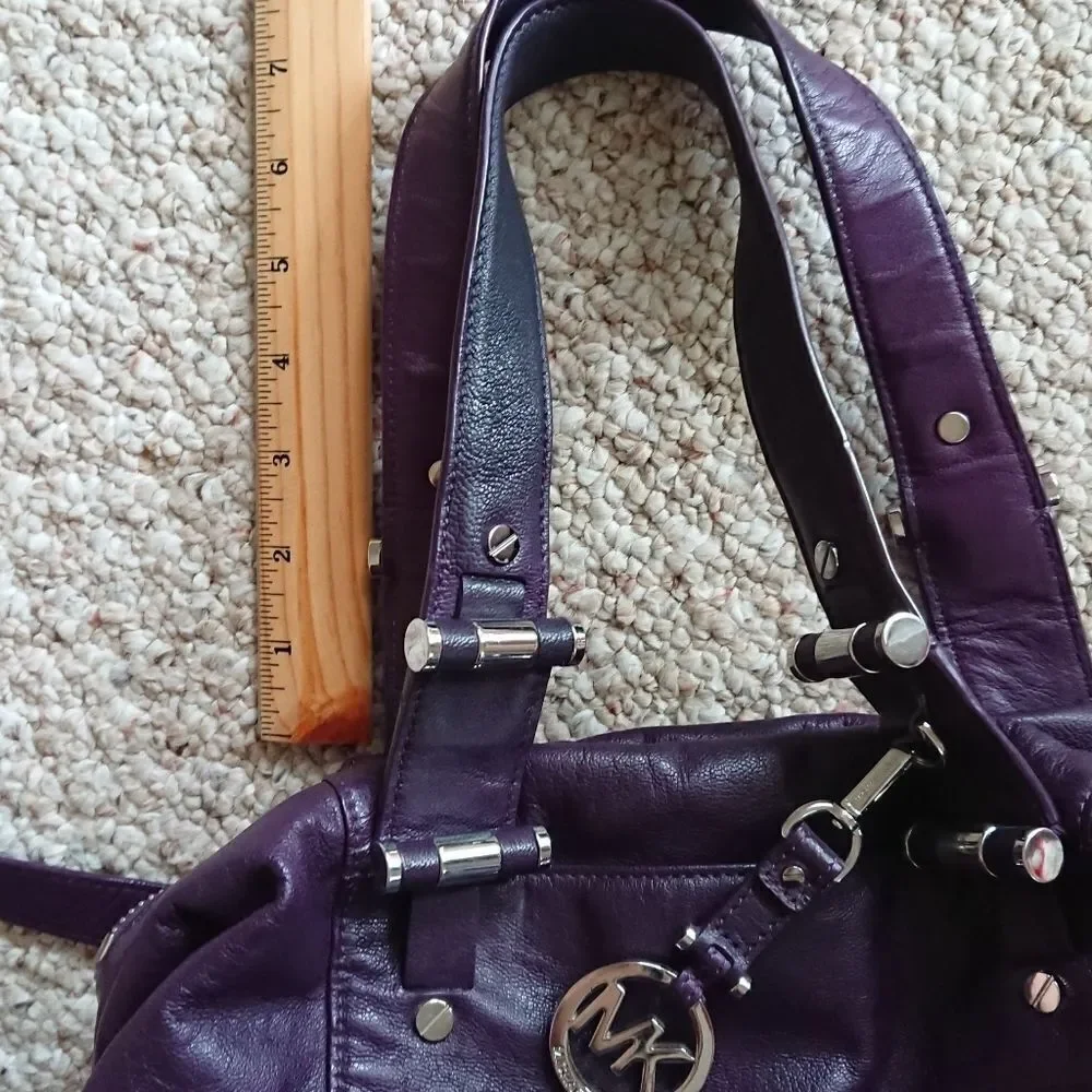 MICHAEL KORS Gibson Rich purple Leather Satchel