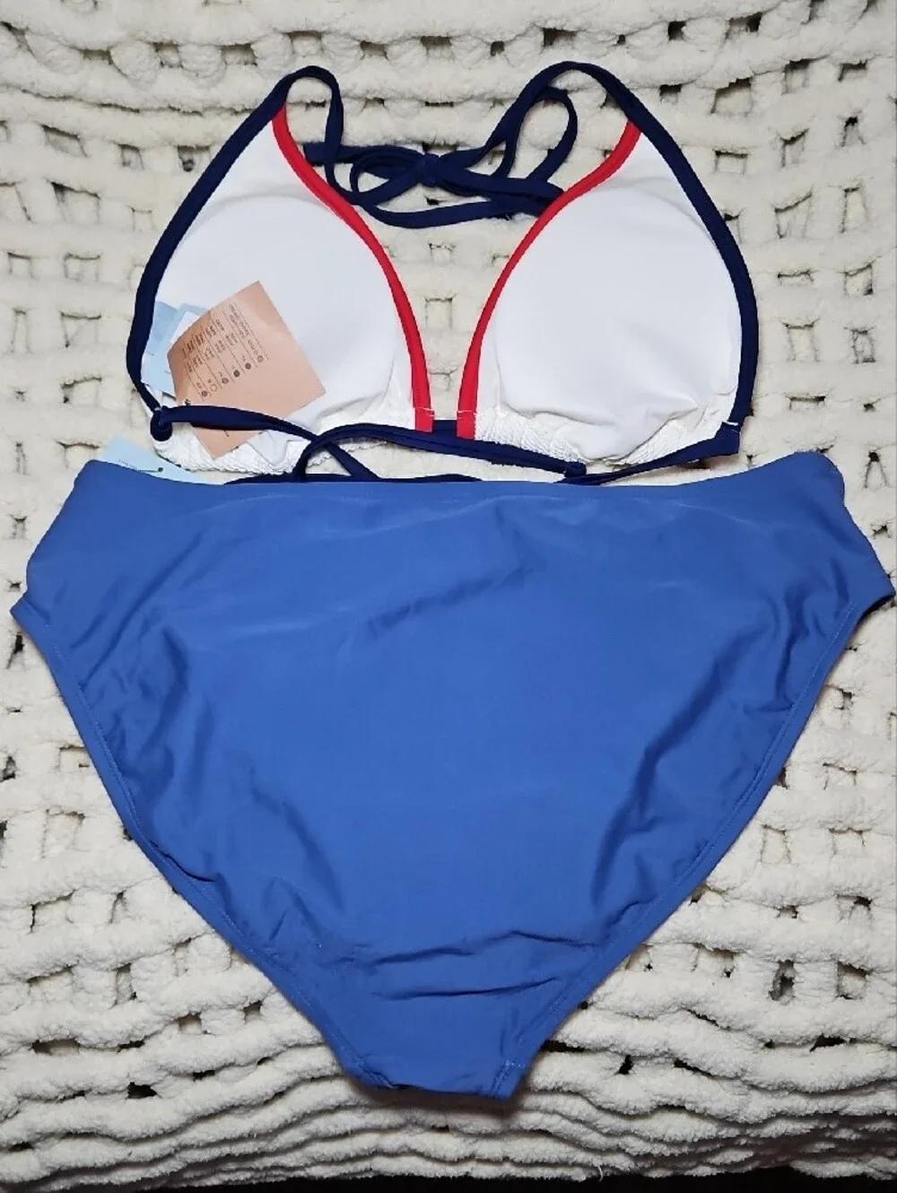 Shade & Shore Triangle Bikini Swimsuit Set New Large Women's