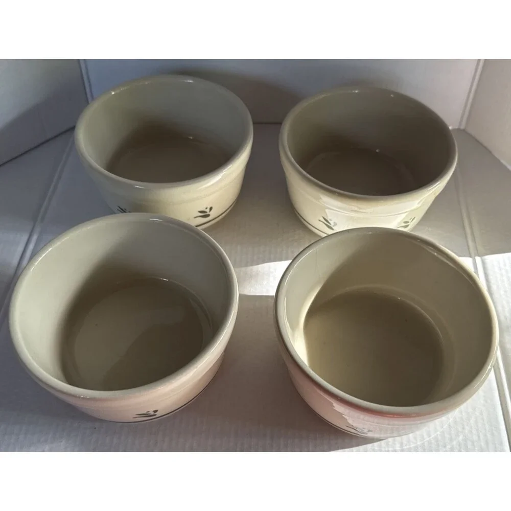 Vintage Roseville Pottery Friendship Ramekins 4 1/2