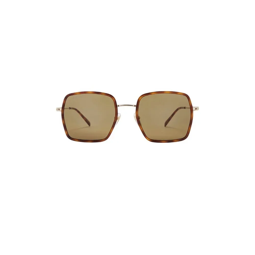 Gucci Square Sunglasses in Havana Gold Brown GG1848S-002 Sunnies