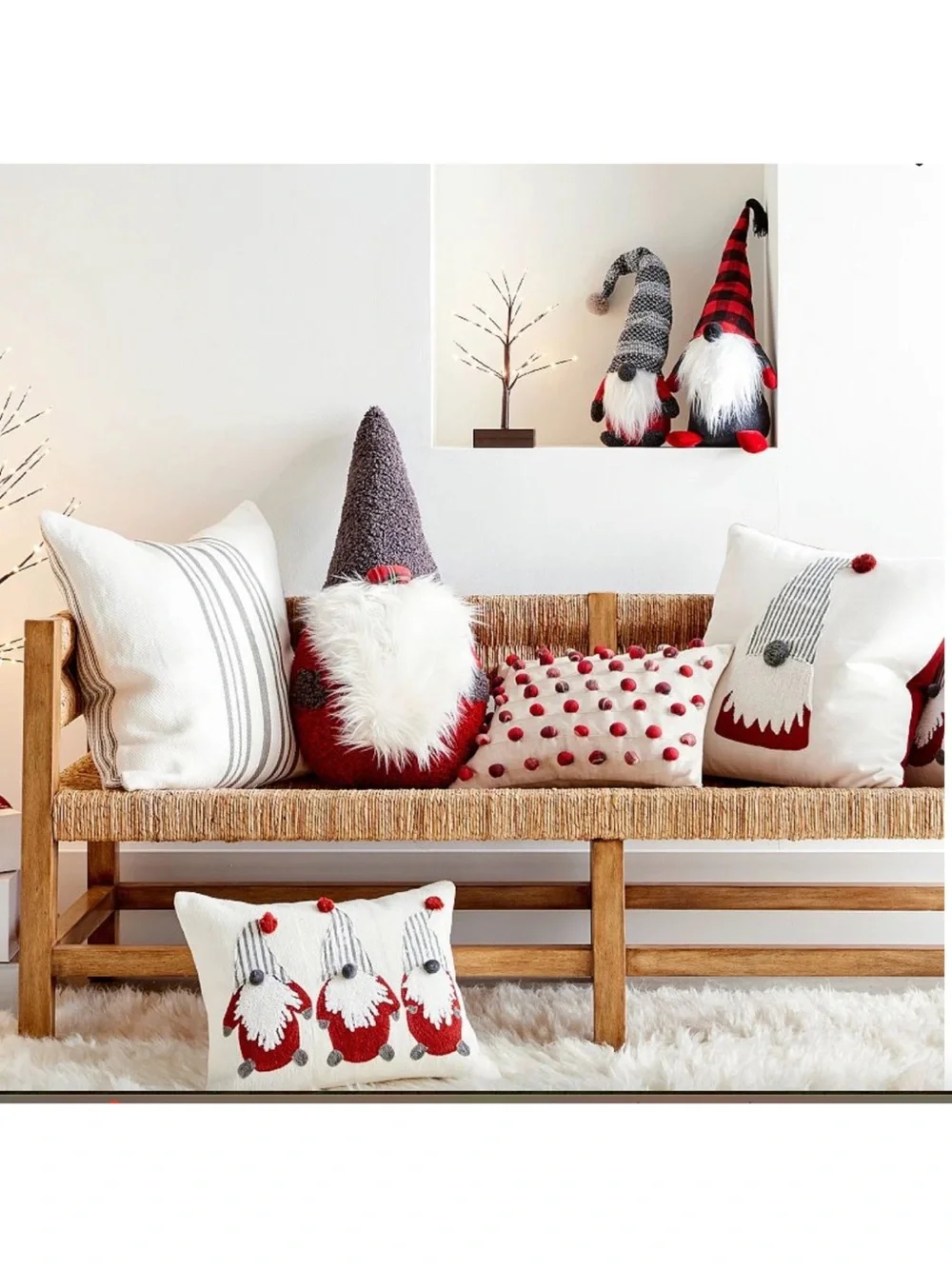 Pottery Barn festive cream