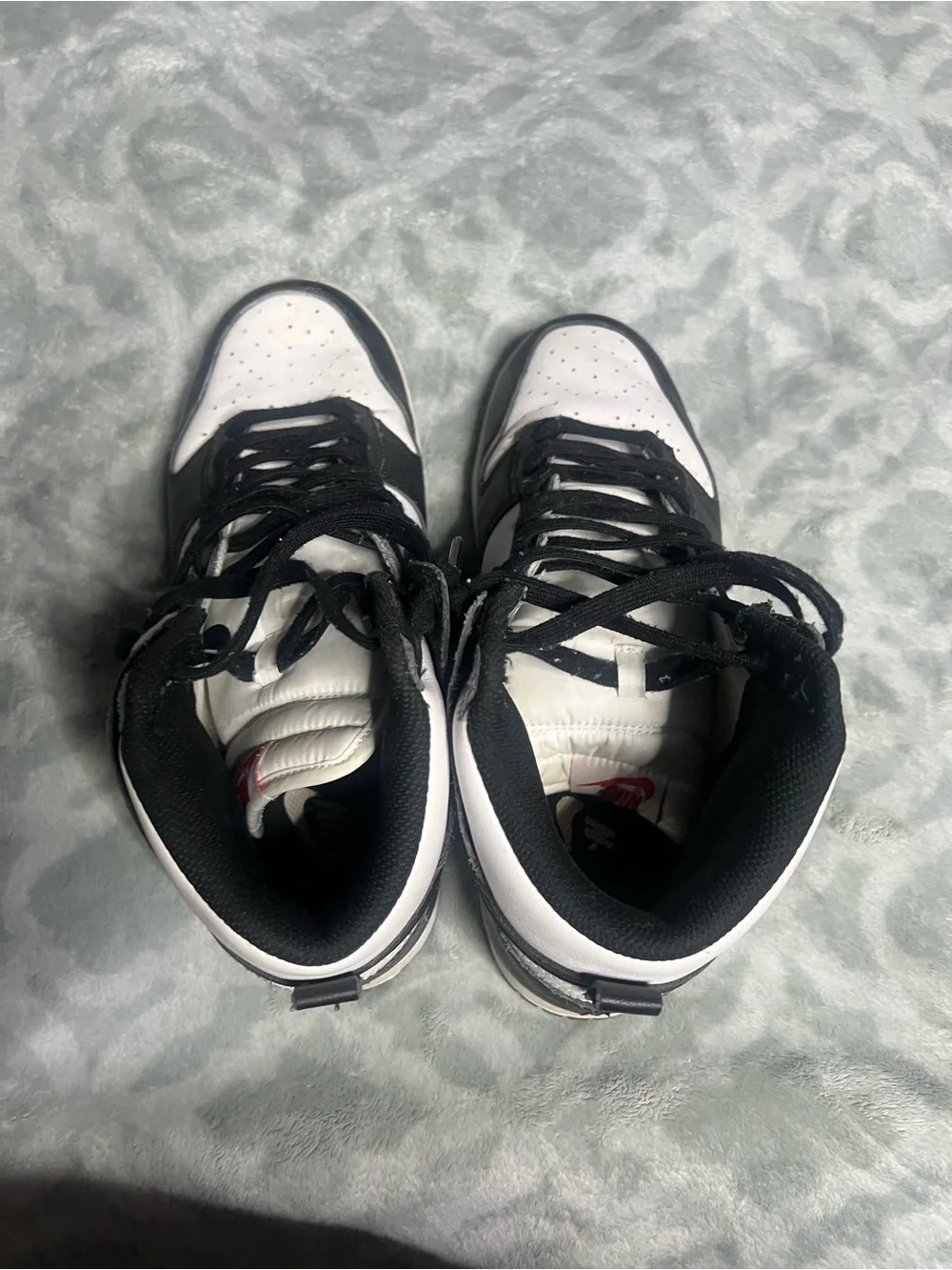Nike Black and White High-Top Sneakers
