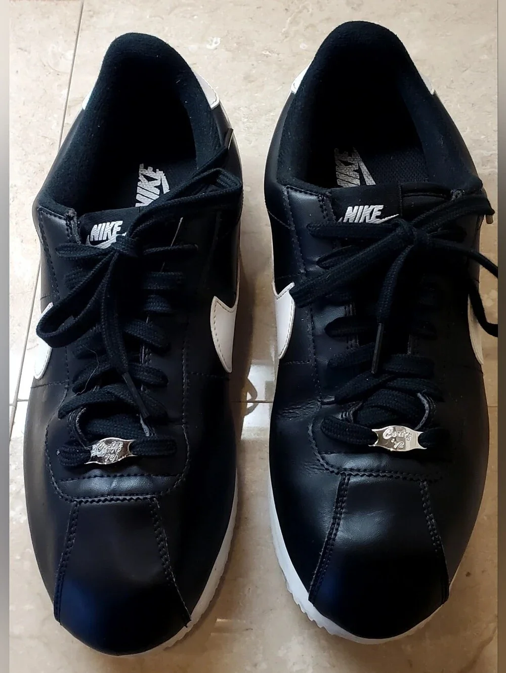Nike Men’s Cortez Classic Black/White Low-Top Sneaker Size 11.5