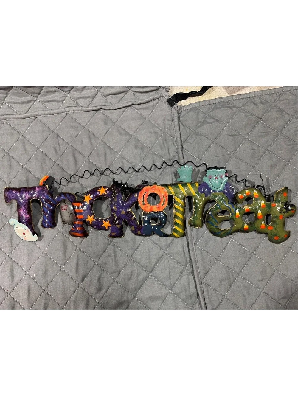 Halloween Metal Wall Sign “ Trick-Or-Treat”