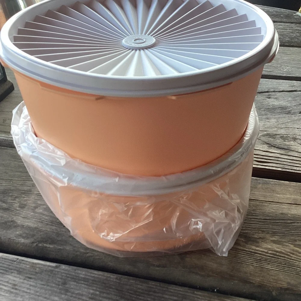 Tupperware Servalier Stacking Canisters- set of two - capacity 1.8 liters