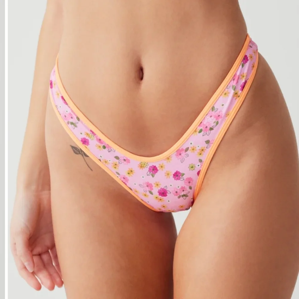 New!Frankie's‎ Bikinis Full Moon Floral Micro Bikini Bottom