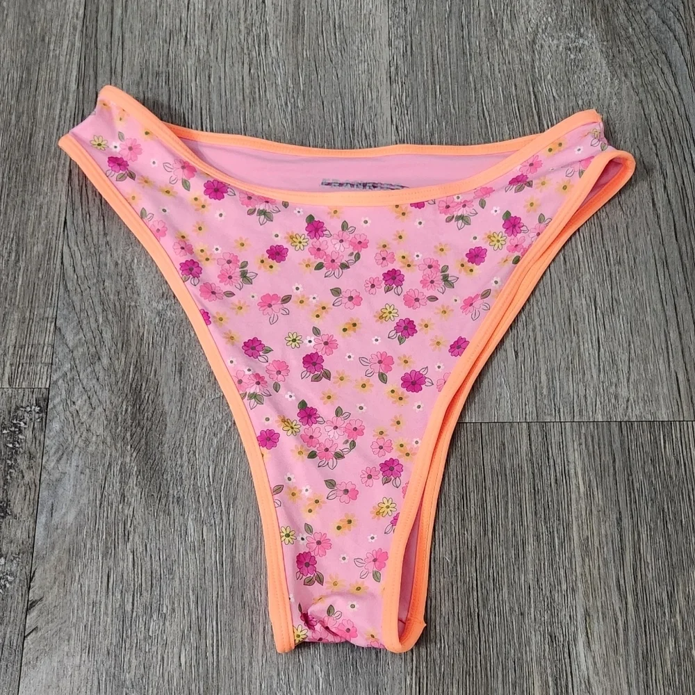 New!Frankie's‎ Bikinis Full Moon Floral Micro Bikini Bottom