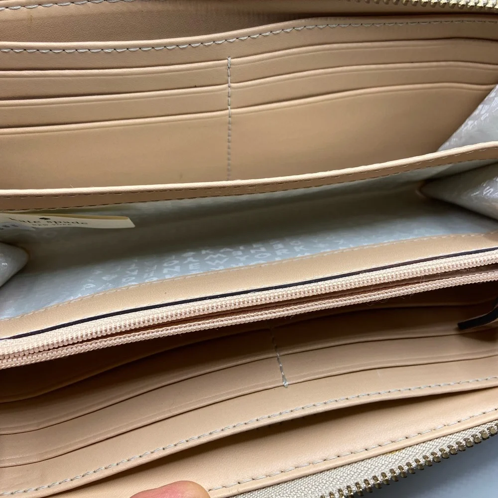 kate spade cream leather