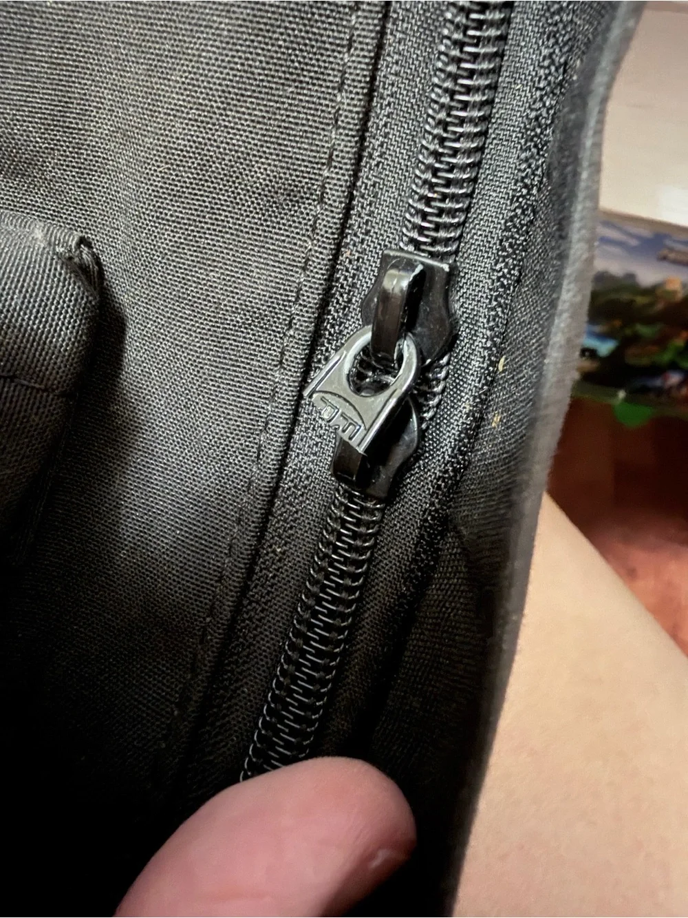 Fjallraven Kanken Black Backpack with Red Accents