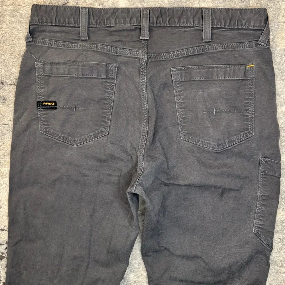 Ariat Rebar Jeans Fits Mens 36x32 Grey M4 Relaxed Straight DuraStretch Workwear