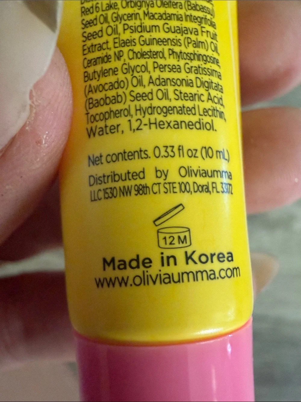 Candy Glow Lip Balm — Guava & Ceramide (Yellow/Pink)